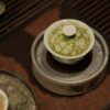 Handmade Hand-painted Grass Green Ceramic Plum 60ml Gaiwan Set Pre Order Ship In 20 Days