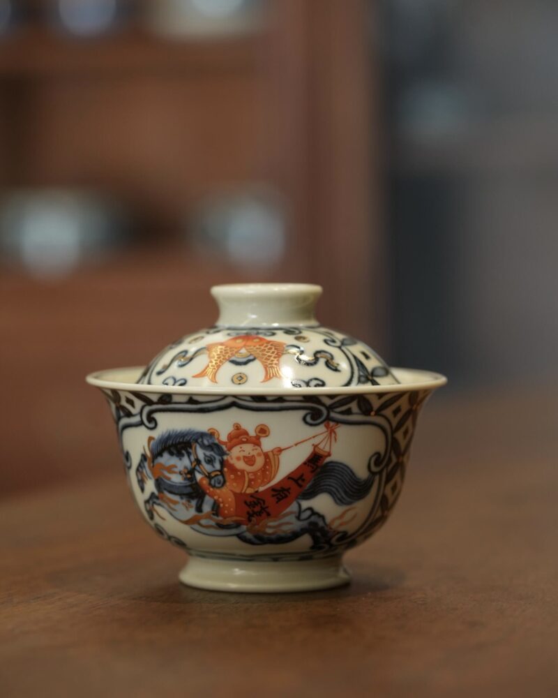 Handmade-Hand-painted-Qinghua-Fan-Hong-Ceramic-Horse-Year-7-Pieces-Chinese-Tea-Set-Pre-Order-Ship-In-20-Days6 Handmade Hand-painted Qinghua Fan Hong Ceramic Horse Year 7 Pieces Chinese Tea Set Pre Order Ship In 20 Days