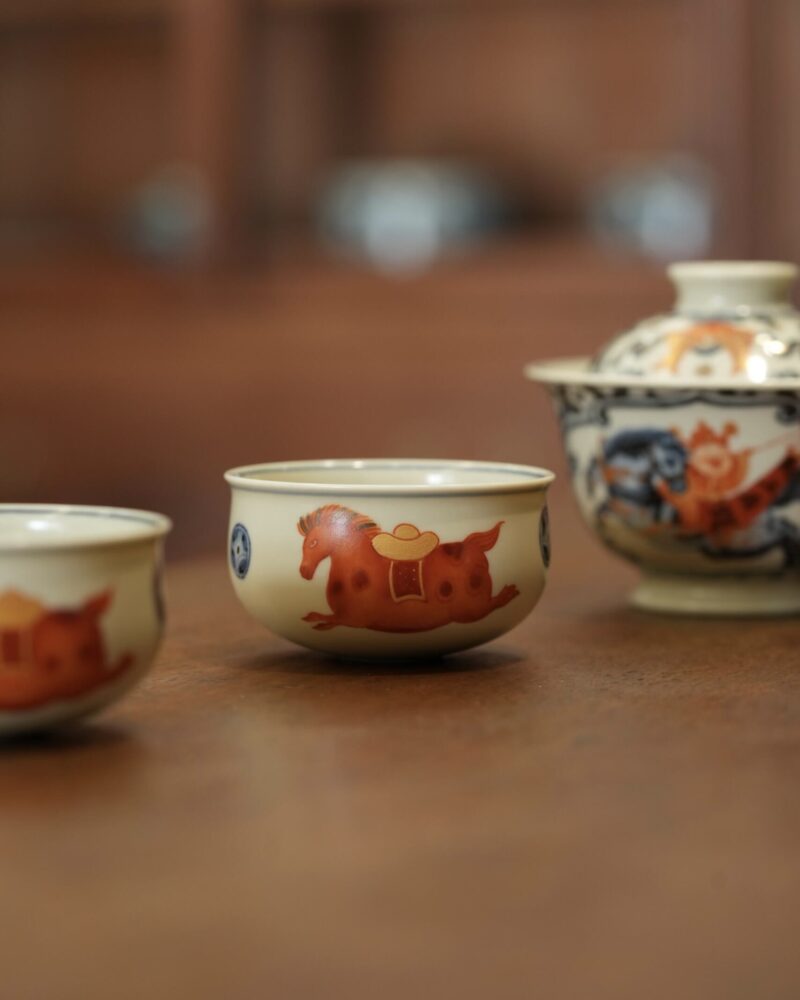 Handmade-Hand-painted-Qinghua-Fan-Hong-Ceramic-Horse-Year-7-Pieces-Chinese-Tea-Set-Pre-Order-Ship-In-20-Days7 Handmade Hand-painted Qinghua Fan Hong Ceramic Horse Year 7 Pieces Chinese Tea Set Pre Order Ship In 20 Days