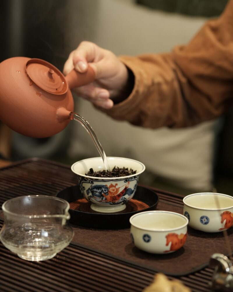 Handmade-Hand-painted-Qinghua-Fan-Hong-Ceramic-Horse-Year-7-Pieces-Chinese-Tea-Set-Pre-Order-Ship-In-20-Days8 Handmade Hand-painted Qinghua Fan Hong Ceramic Horse Year 7 Pieces Chinese Tea Set Pre Order Ship In 20 Days