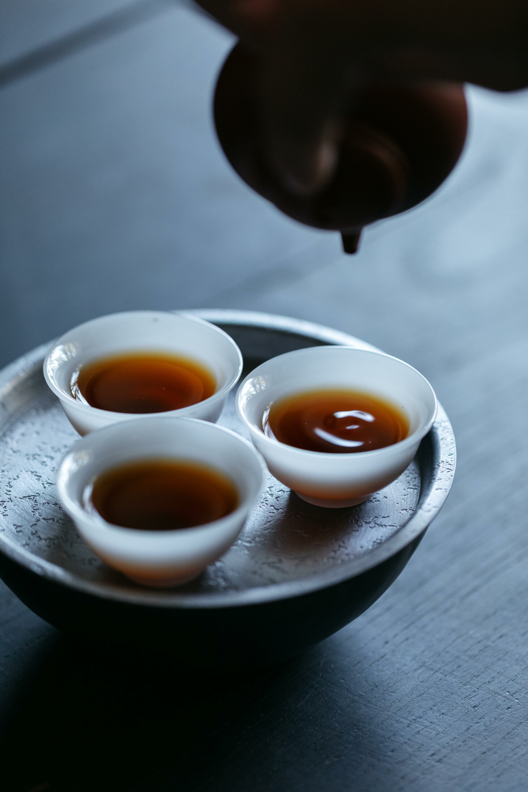 Handmade Vintage Style Hammered Texture Tin Coin Design 300ml Tea Boat