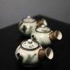 Handmade-Vintage-Style-Powder-Glaze-Ceramic-Gradient-Green-100ml-Side-Handled-Teapot3 Handmade Vintage Style Powder Glaze Ceramic Gradient Green 120ml Side Handled Teapot