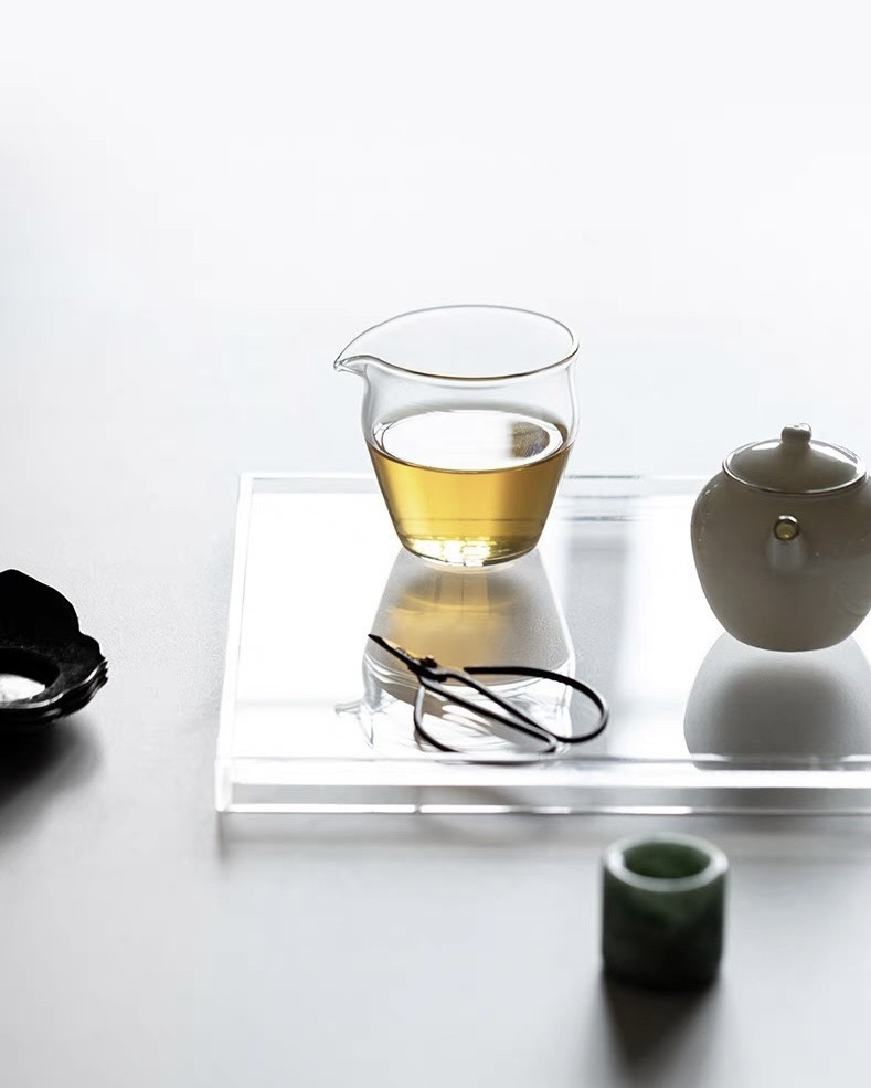 Simple Chic Zen Style Glass Narrow Mouth 140ml Fair Cup Gong Dao Bei