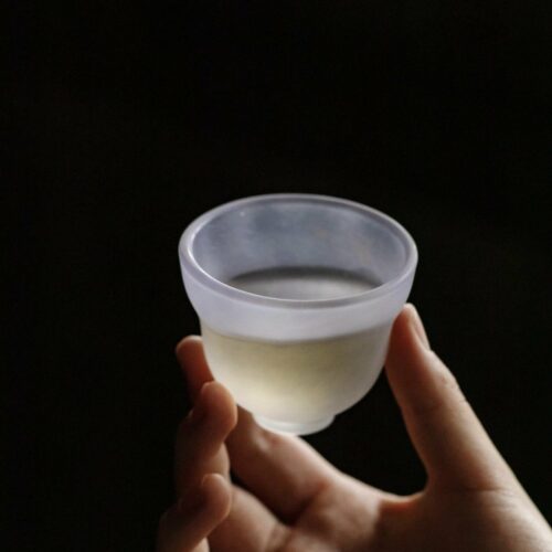 Frosted Mist Glass Gourd Shape 70ml Tea Cup