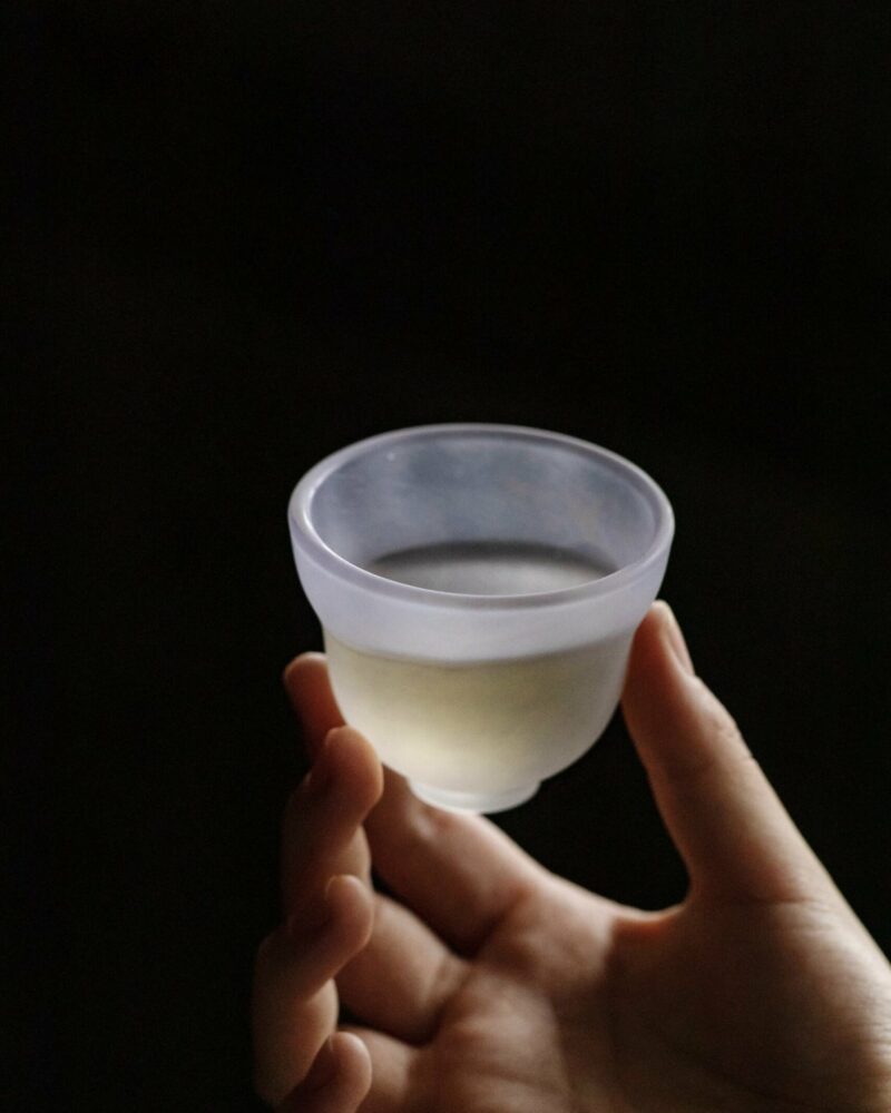 Frosted Mist Glass Gourd Shape 70ml Tea Cup