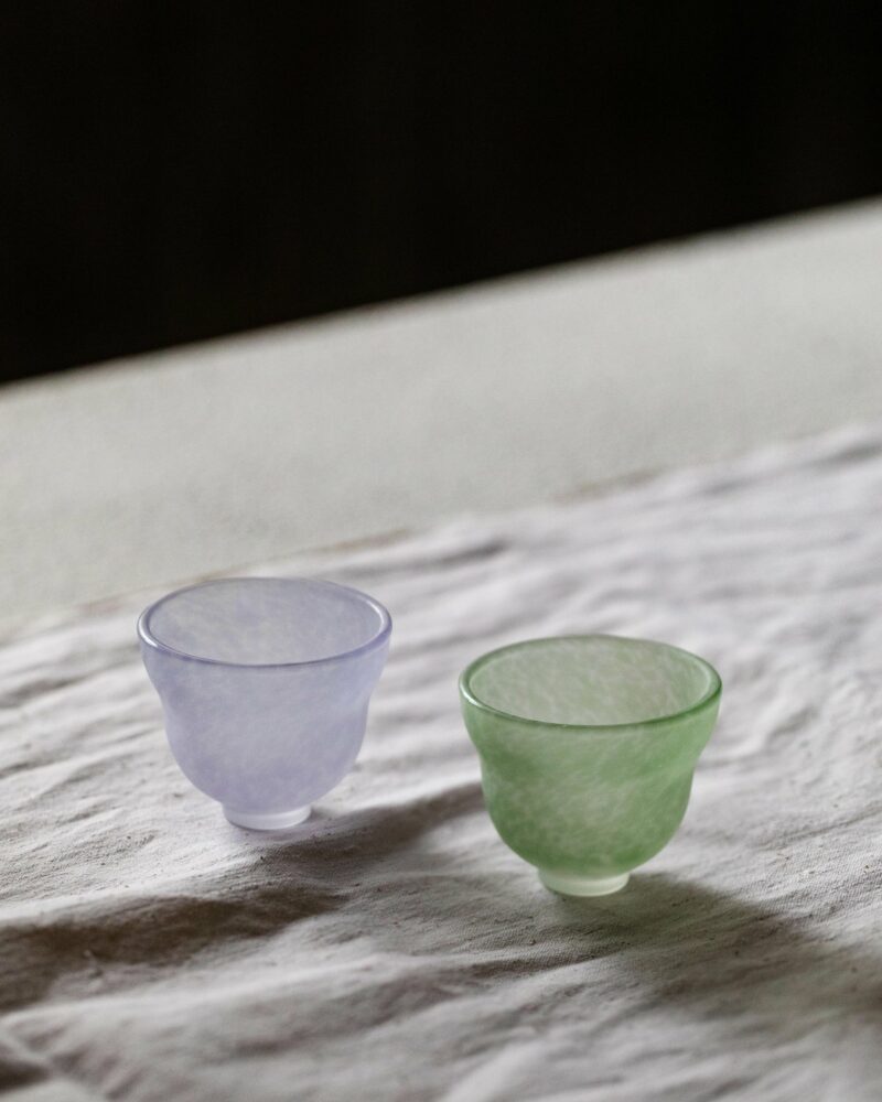 Frosted Mist Glass Gourd Shape 70ml Tea Cup