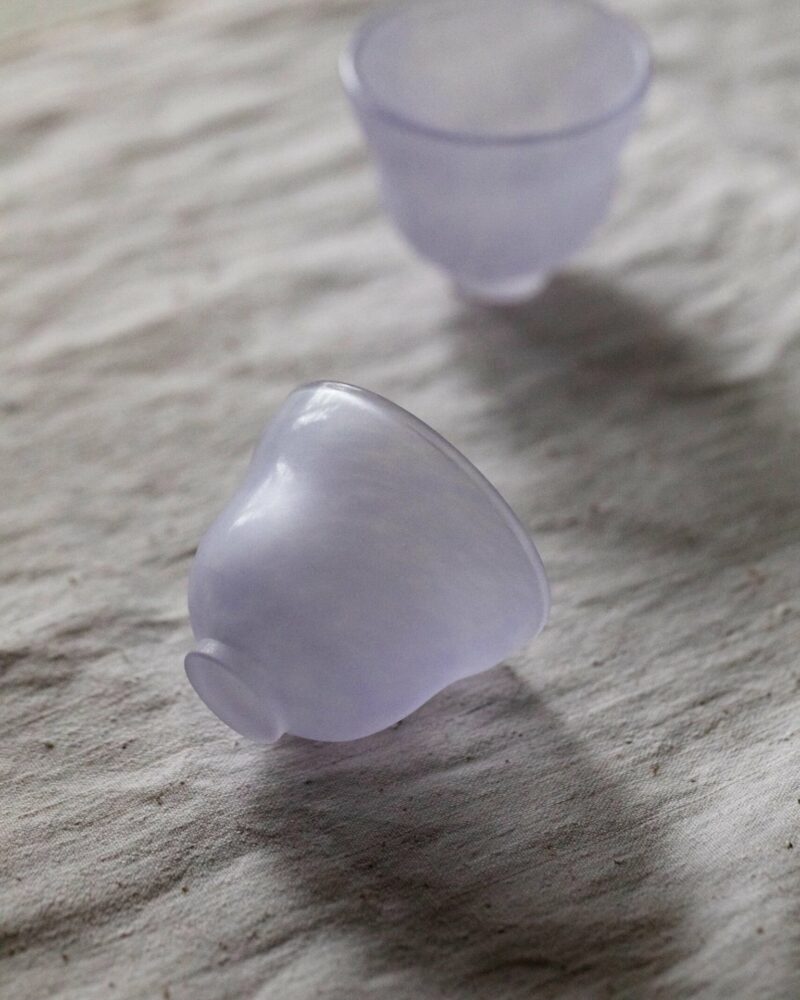 Frosted Mist Glass Gourd Shape 70ml Tea Cup