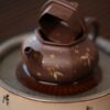 Half-Handmade-Gilt-Painting-Zini-Hexagonal-Rong-Tian-50ml-Yixing-Teapot10 Half Handmade Gilt Painting Zini Hexagonal Rong Tian 50ml Yixing Teapot
