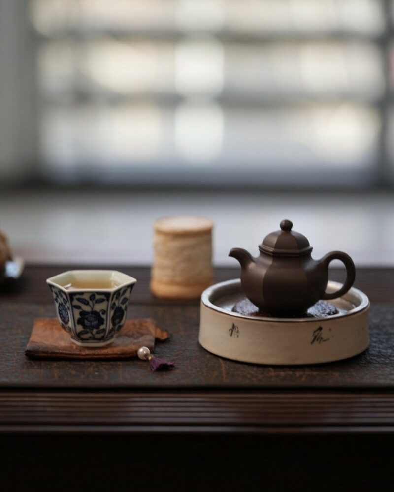 Half Handmade Hexagonal Zini Duo Qiu 50ml Yixing Teapot