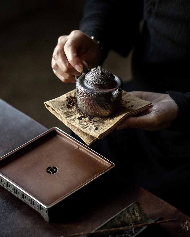 Handmade Embroidered Fabric Horse Year Tea Towel