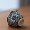 Handmade Hand-painted Hexagonal Qinghua Ceramic Flowers 40ml Tea Cup