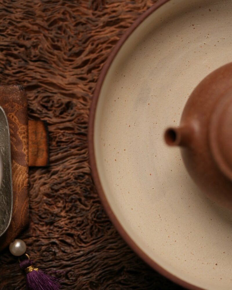 Handmade Powder Glaze Ceramic 14cm Diameter Tea Boat