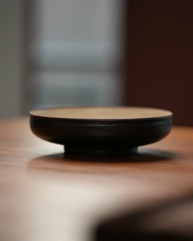 Handmade Powder Glaze Ceramic 14cm Diameter Tea Boat