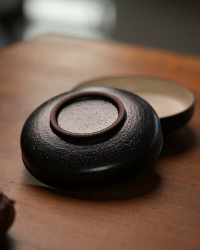 Handmade Powder Glaze Ceramic 14cm Diameter Tea Boat