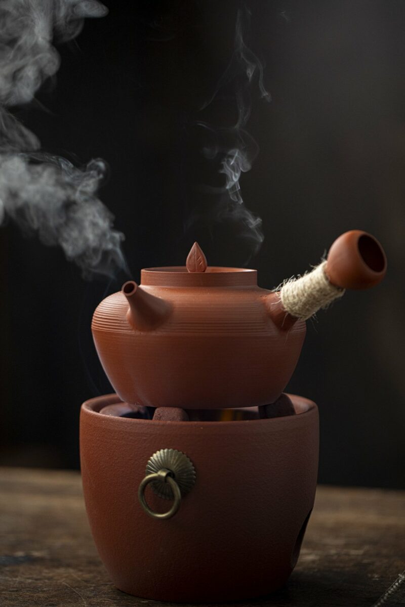 Chaozhou Style Chaozhou Red Clay Vintage Charcoal Stove and Kettle