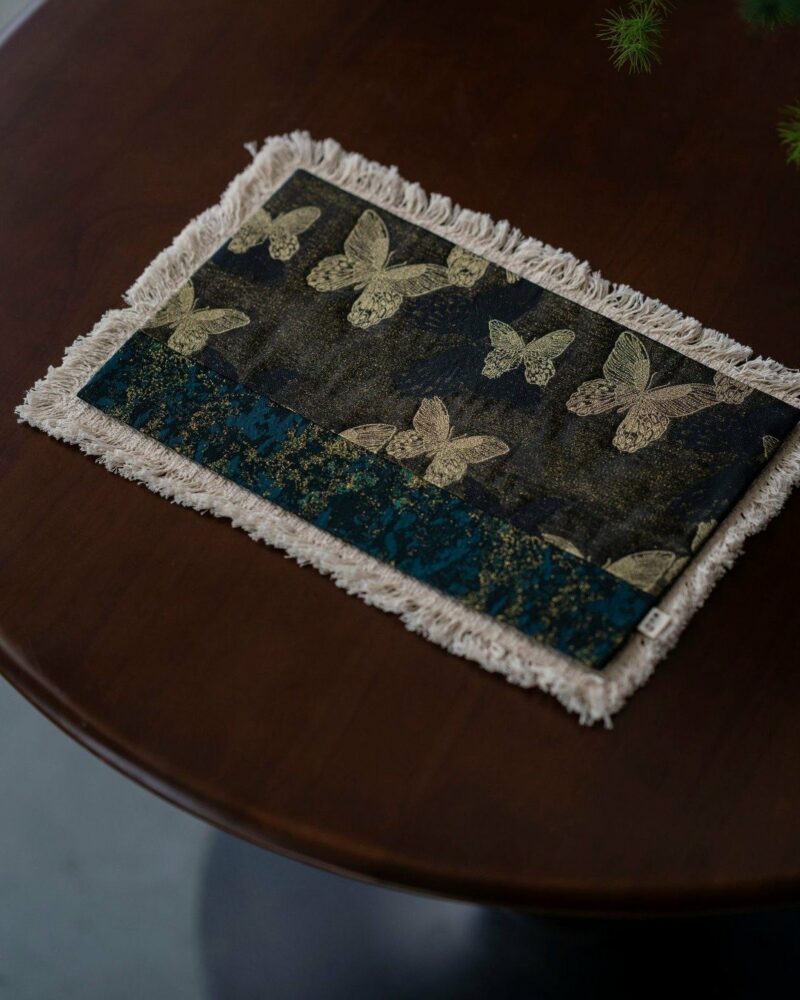 Chinese-Style-Brocade-Butterfly-Gold-Thread-Double-sided-Tea-Mat2 Chinese Style Brocade Butterfly & Gold Thread | Double-sided Tea Mat