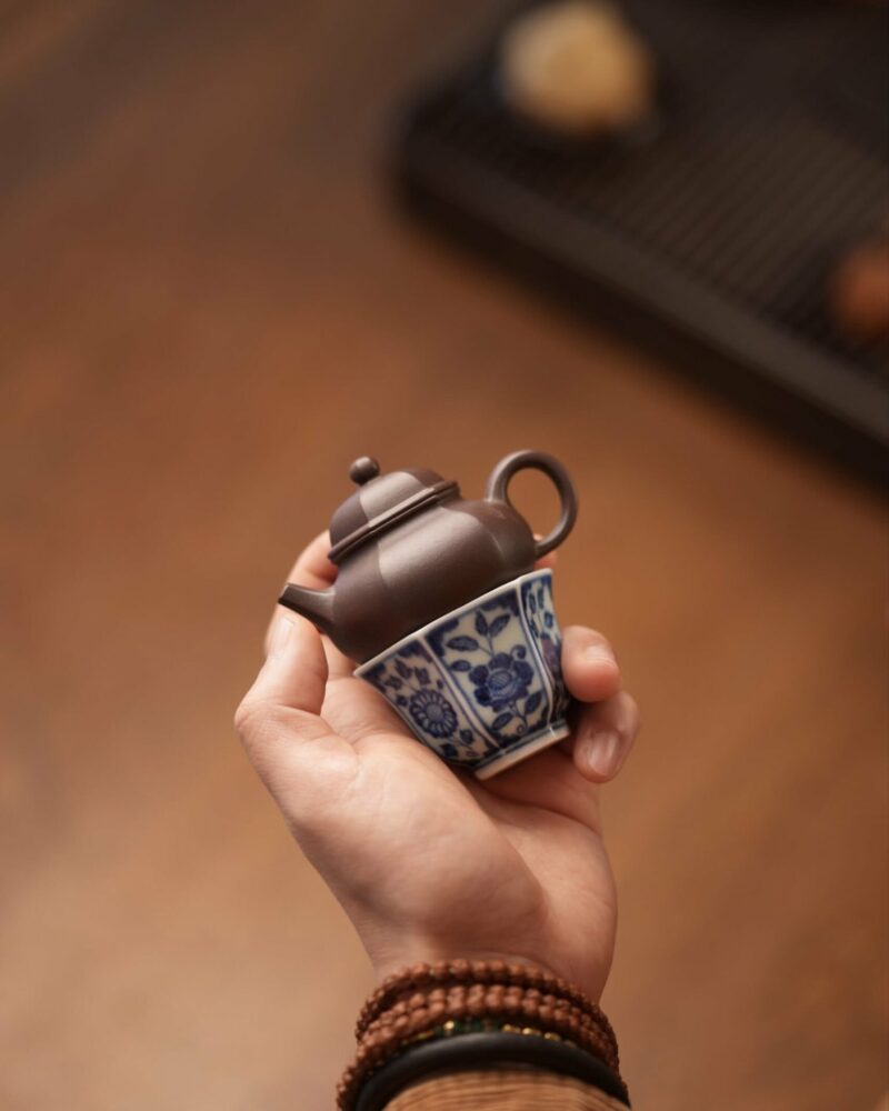 Half-Handmade-Mini-Zini-Hexagonal-Rong-Tian-50ml-Yixing-Teapot2 Half Handmade Mini Zini Hexagonal Rong Tian 50ml Yixing Teapot
