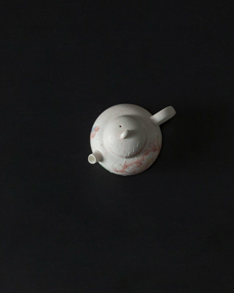 Hand-painted Ceramic Soft pink peony blossom 145ml Chinese Teapot Set