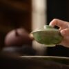 Handmade Gradient Glaze Ceramic Bamboo Green 100ml Gaiwan