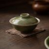 Handmade Gradient Glaze Ceramic Bamboo Green 100ml Gaiwan