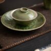 Handmade Gradient Glaze Ceramic Bamboo Green 100ml Gaiwan