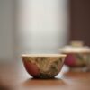 Handmade Hand-painted Fen Cai Ceramic Longevity Peach 50ml Gaiwan Set Pre Order Ship In 20 Days