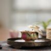 Handmade Hand-painted Fen Cai Ceramic Longevity Peach 50ml Gaiwan Set Pre Order Ship In 20 Days