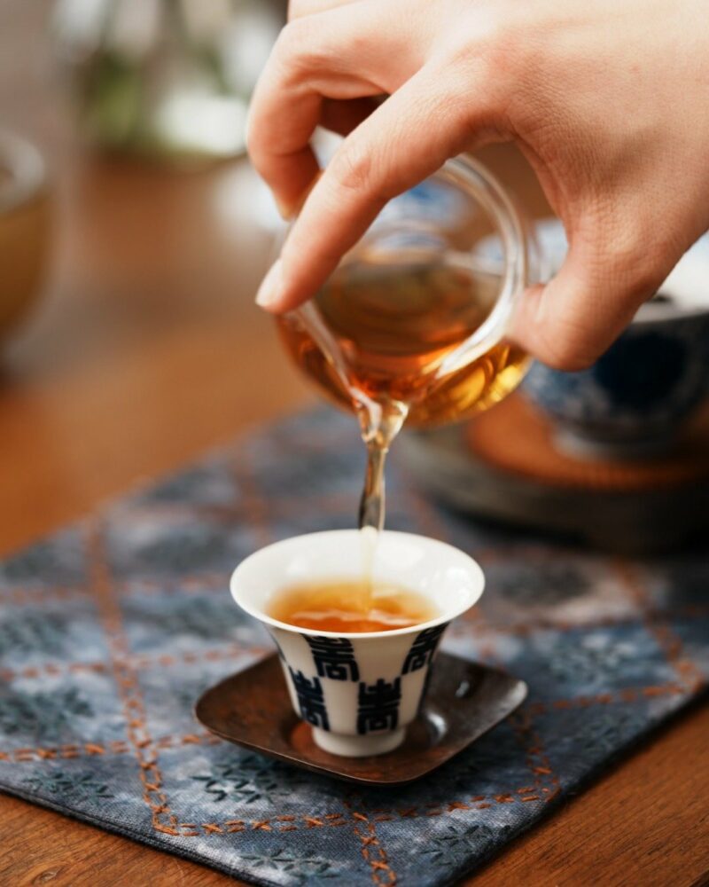 Handmade Hand-painted Porcelain Blue & White Shou Character Pattern 45ml Tea Cup