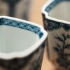 Handmade-Hand-painted-Porcelain-Blue-and-White-Open-Window-Four-Gentlemen-Square-100ml-Host-Cup2 Handmade Hand-painted Porcelain Blue and White Open Window Four Gentlemen Square 100ml Host Cup Pre Order Ship In 20 Days