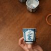 Handmade-Hand-painted-Porcelain-Blue-and-White-Open-Window-Four-Gentlemen-Square-100ml-Host-Cup3 Handmade Hand-painted Porcelain Blue and White Open Window Four Gentlemen Square 100ml Host Cup Pre Order Ship In 20 Days