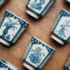 Handmade-Hand-painted-Porcelain-Blue-and-White-Open-Window-Four-Gentlemen-Square-100ml-Host-Cup4 Handmade Hand-painted Porcelain Blue and White Open Window Four Gentlemen Square 100ml Host Cup Pre Order Ship In 20 Days