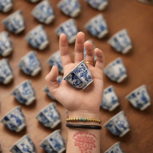 Handmade-Hand-painted-Qinghua-Ceramic-Four-Seasons-Hexagonal-40ml-Tea-Cup1 Handmade Hand-painted Qinghua Ceramic Four Seasons Hexagonal 40ml Tea Cup