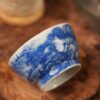 Handmade Hand-painted Qinghua Ceramic Landscape 50ml Host Cup