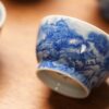 Handmade Hand-painted Qinghua Ceramic Landscape 50ml Host Cup