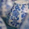Handmade Hand-painted Qinghua Porcelain Four Flowers Four Fruits Octagonal 110cc Host Cup