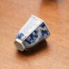 Handmade Hand-painted Underglaze decoration Porcelain Blue and White Landscape Hexagonal 50cc Tea Cup