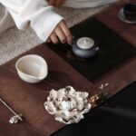 Handmade Minimalist Clay Flower Design Incense Holder