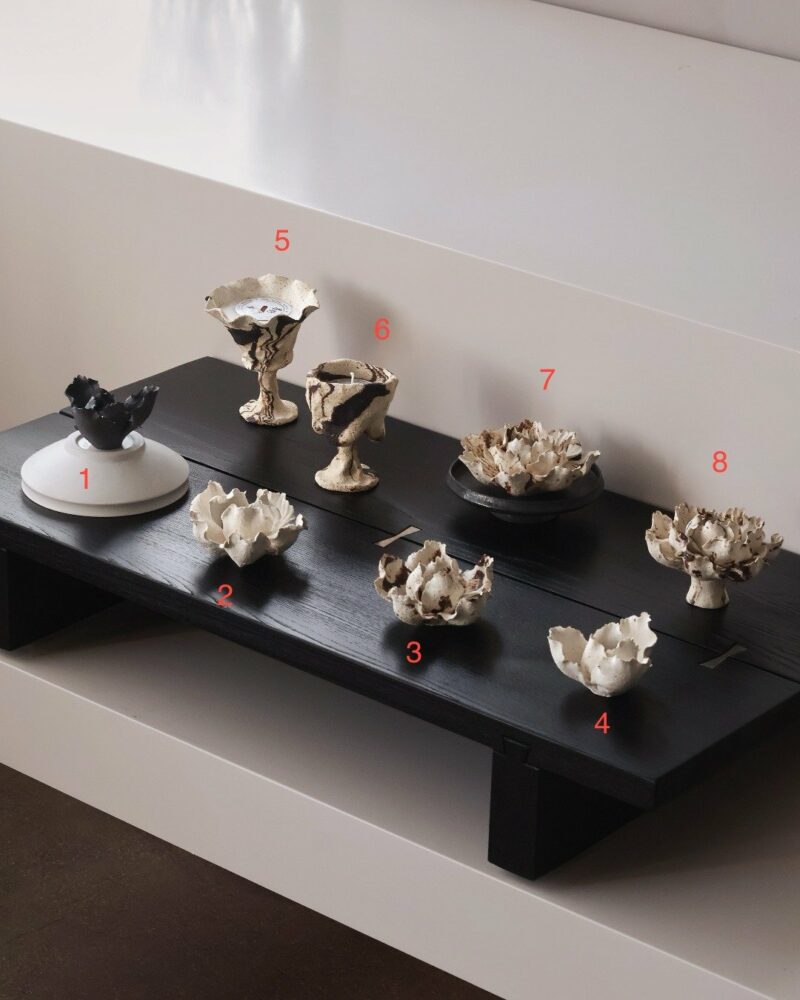 Handmade Minimalist Clay Flower Design Incense Holder