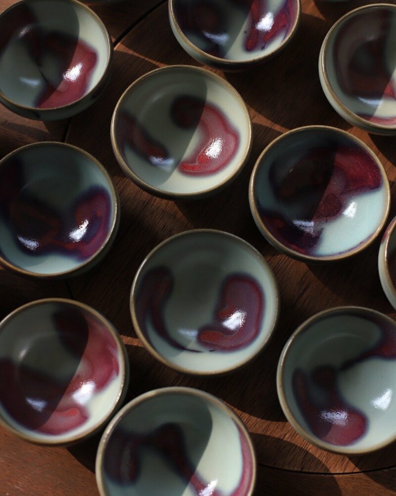 Handmade Traditional Ceramic Gradient Purple Jun Ware 75ml Host Cup