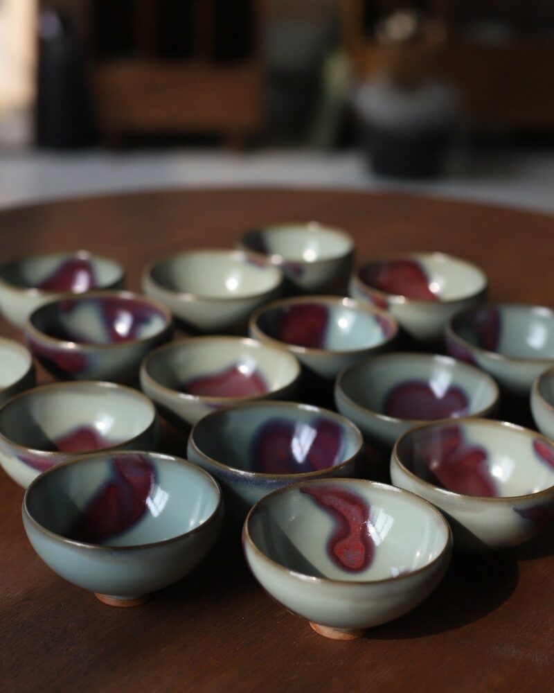 Handmade Traditional Ceramic Gradient Purple Jun Ware 75ml Host Cup