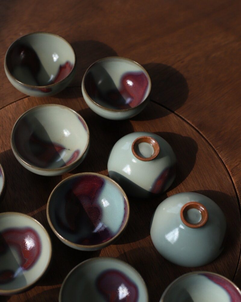 Handmade Traditional Ceramic Gradient Purple Jun Ware 75ml Host Cup