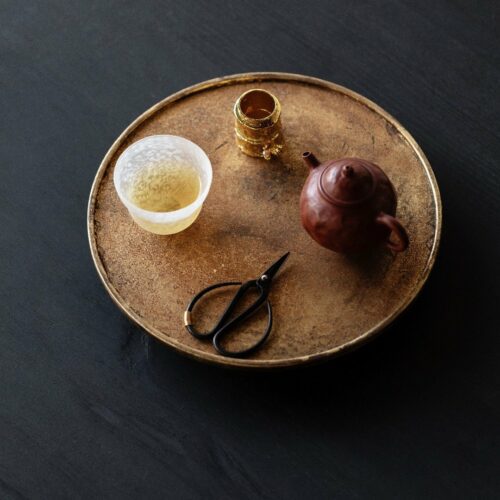 Handmade Traditional Lacquer Walnut Wood 24.5 * 3.3cm Tea Tray