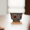 Handmade Underglaze Red Porcelain Blue and White Twined Lotus 60cc Host Cup
