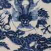 Handmade Underglaze decoration Porcelain Yuan Blue and White Five Dragons Chinese Tea Tray