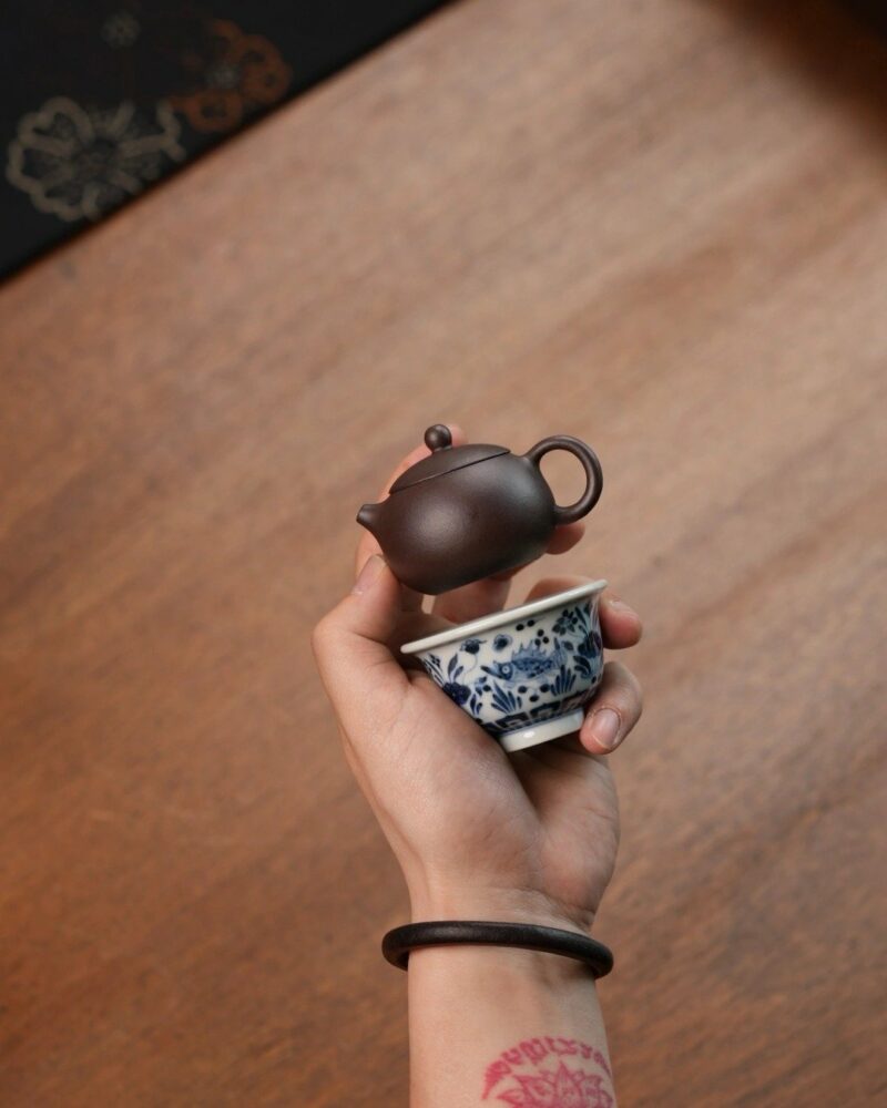 Half Handmade Zini 45cc Mini Xishi Yixing Teapot