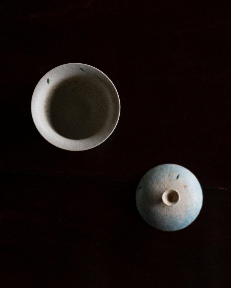 Hand-painted Artistic Chinese Style Ceramic Gardenia Blossom 170ml Gaiwan