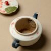 Hand-painted Chinese Style Iron-red Ceramic Red carp and lotus 130ml Chinese Teapot
