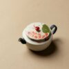 Hand-painted Chinese Style Iron-red Ceramic Red carp and lotus 130ml Chinese Teapot