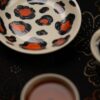 Hand-painted Qinghua Iron-red Porcelain leopard motif 60ml Gaiwan Set