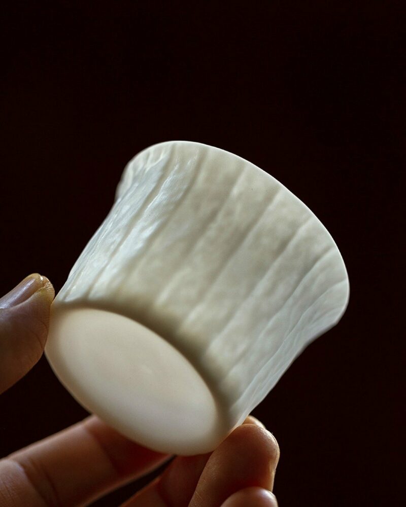 Handmade-Artistic-Minimalist-Porcelain-Rock-Texture-Folded-Form-65ml-Tea-Cup12 Handmade Artistic Minimalist Porcelain Rock Texture Folded Form 65ml Tea Cup